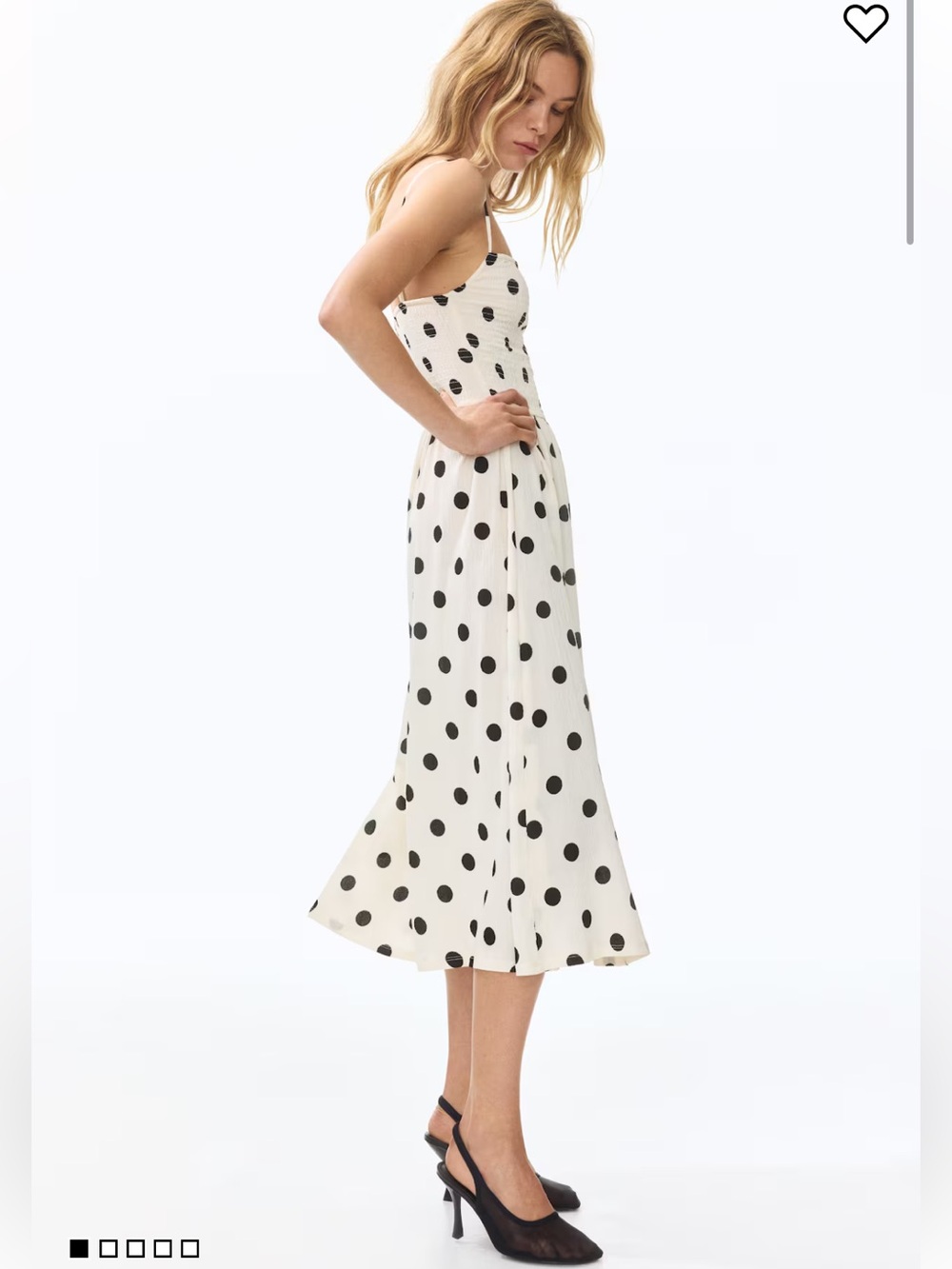 H&M SMOCKED STRAPPY DRESS